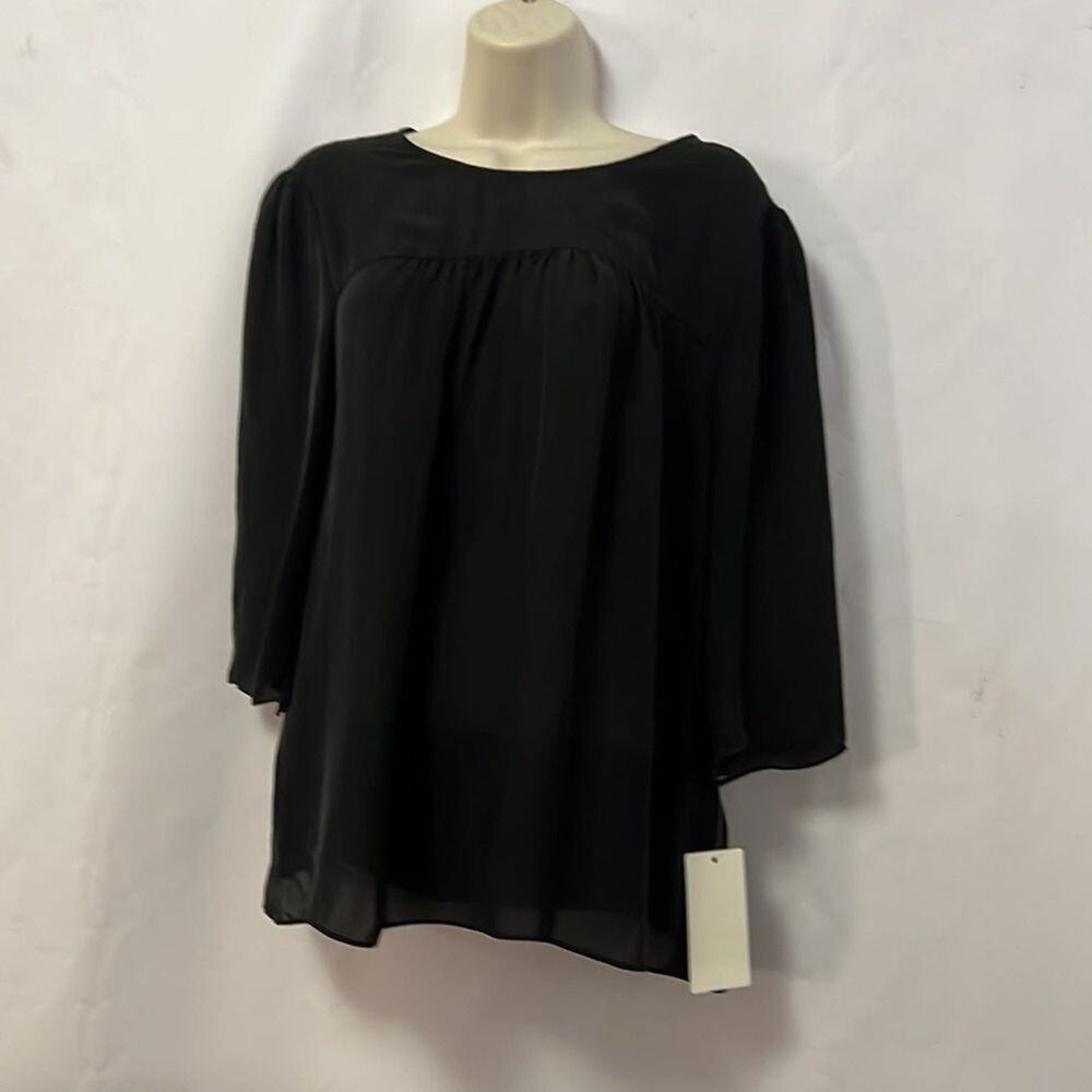 CREATURES OF THE WIND 100% SILK SCOOP NECK‎ BLOUSE SIZE L